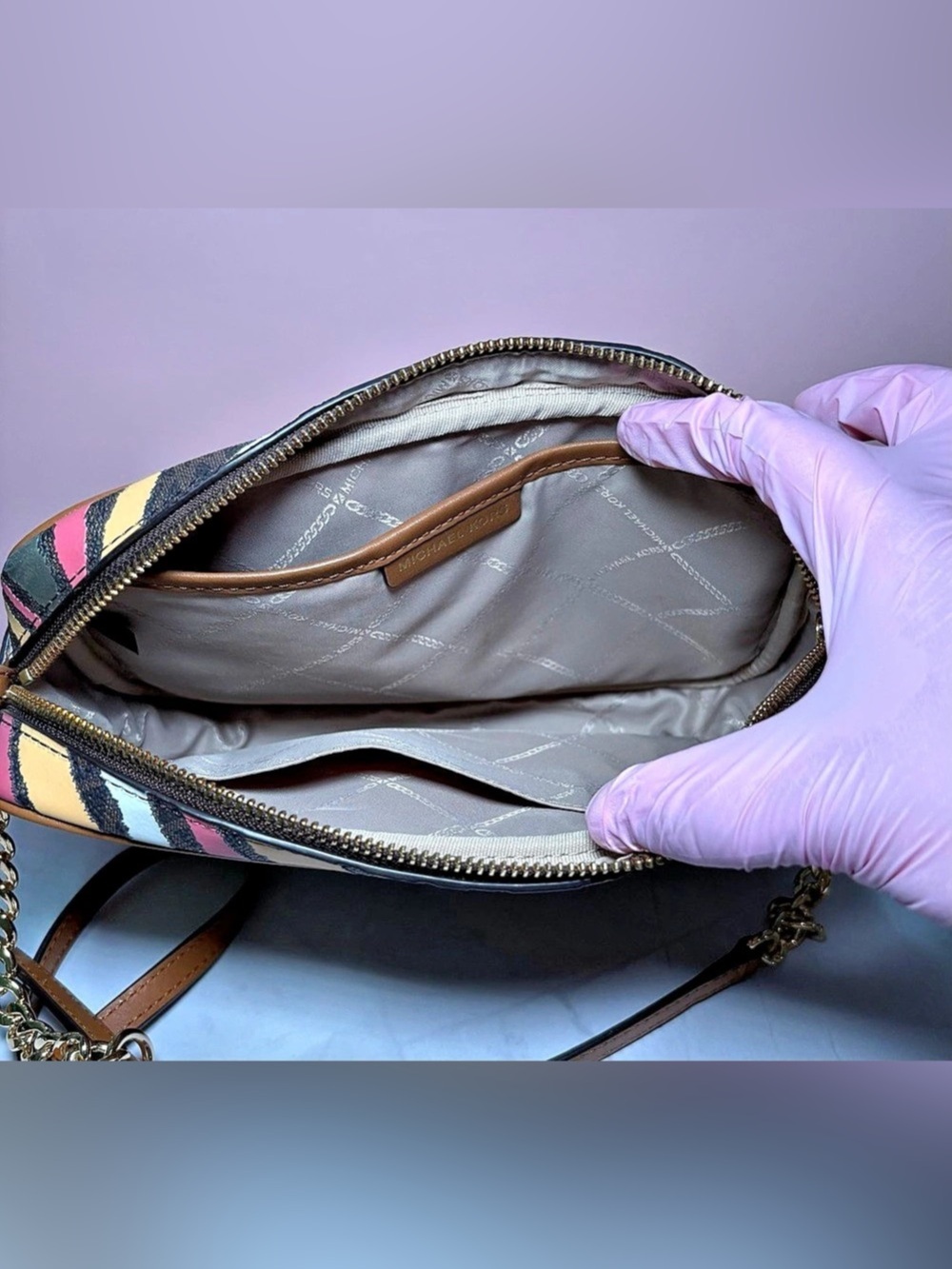🦓 Michael Kors Multicolor Zebra Print Crossbody Bag - Picture 7 of 14